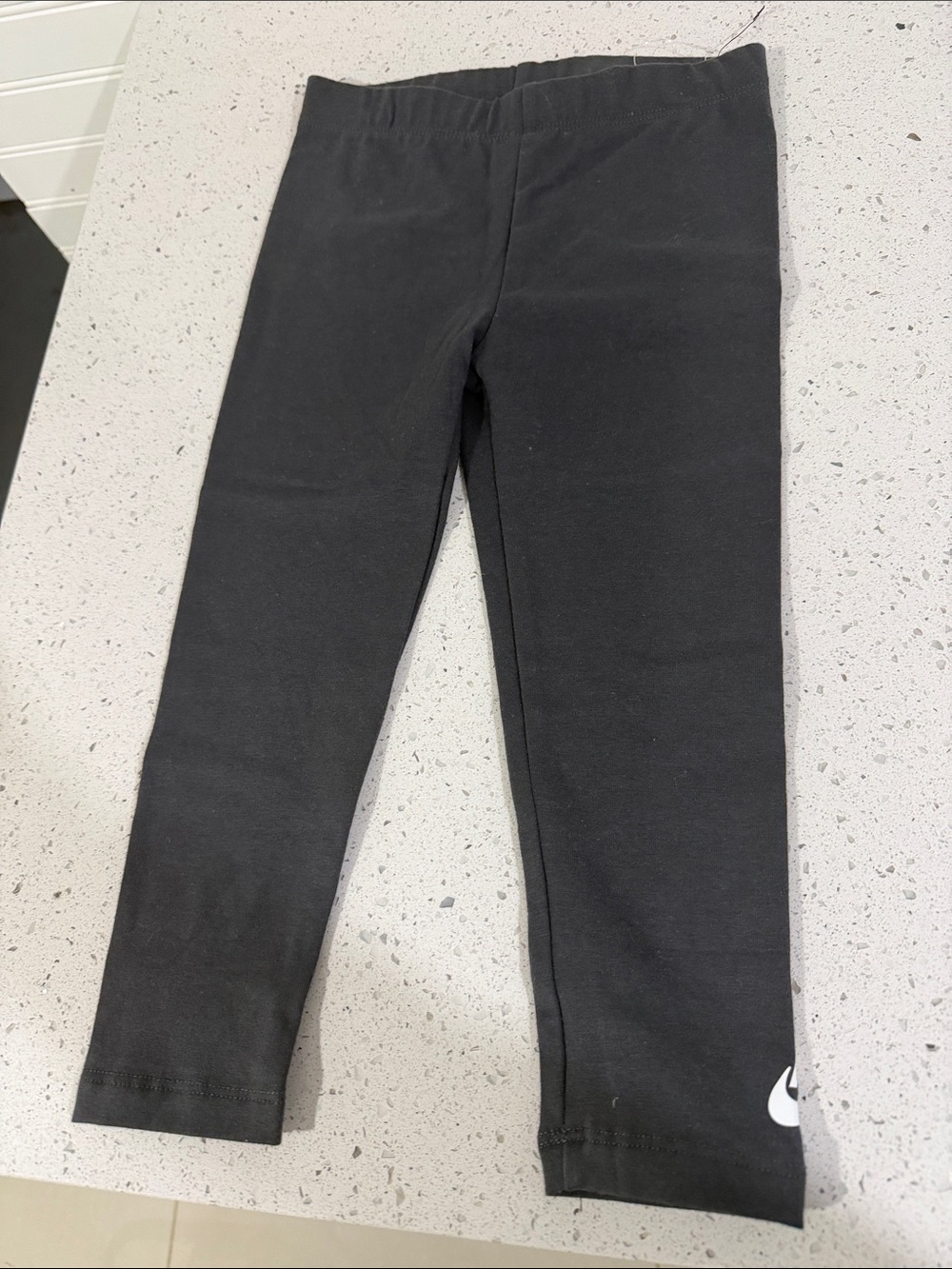Nike Kids Black Stretch Leggings with Small Logo